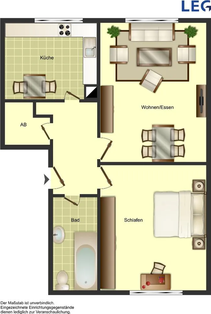3 Zimmer Wohnung mit 48 m² in Hamm – Bild 2