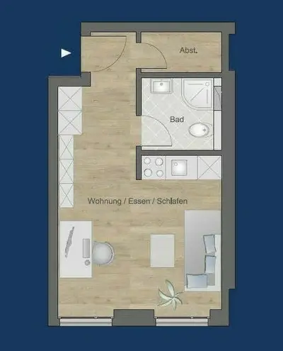 1 Zimmer Wohnung mit 26 m² in Dresden – Bild 6