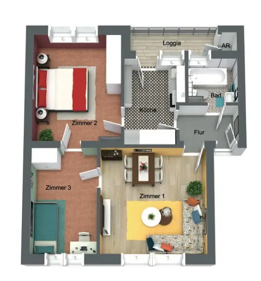 Studio mit 37 m² in Duisburg – Bild 9