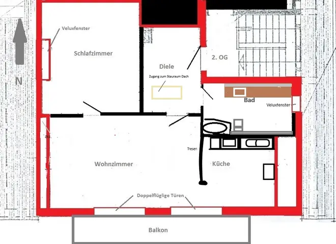 2 Zimmer Wohnung mit 65 m² in Augsburg – Bild 3