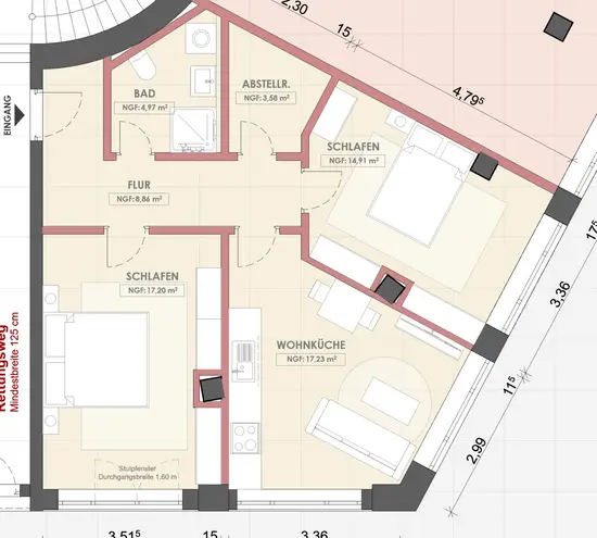 3 Zimmer Wohnung mit 67 m² in Hannover – Bild 4