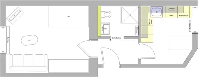 1 Zimmer Wohnung mit 30 m² in Düsseldorf – Bild 2