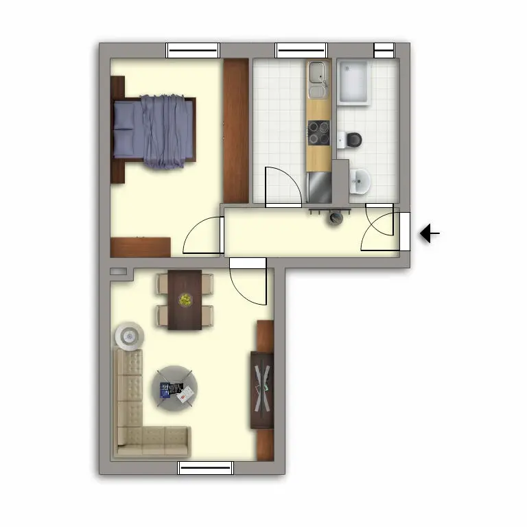 2 Zimmer Wohnung mit 34 m² in Brandenburg an der Havel – Bild 6