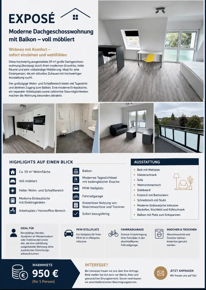 3 Zimmer Wohnung mit 70 m² in Kleve – Bild 7