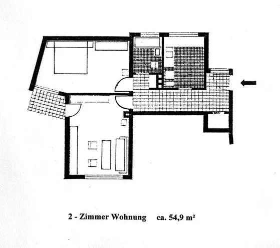 2 Zimmer Wohnung mit 55 m² in Kassel – Bild 3