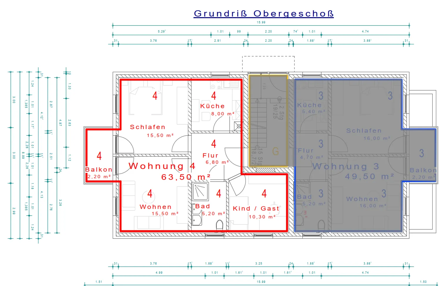3 Zimmer Wohnung mit 64 m² in Herford – Bild 3