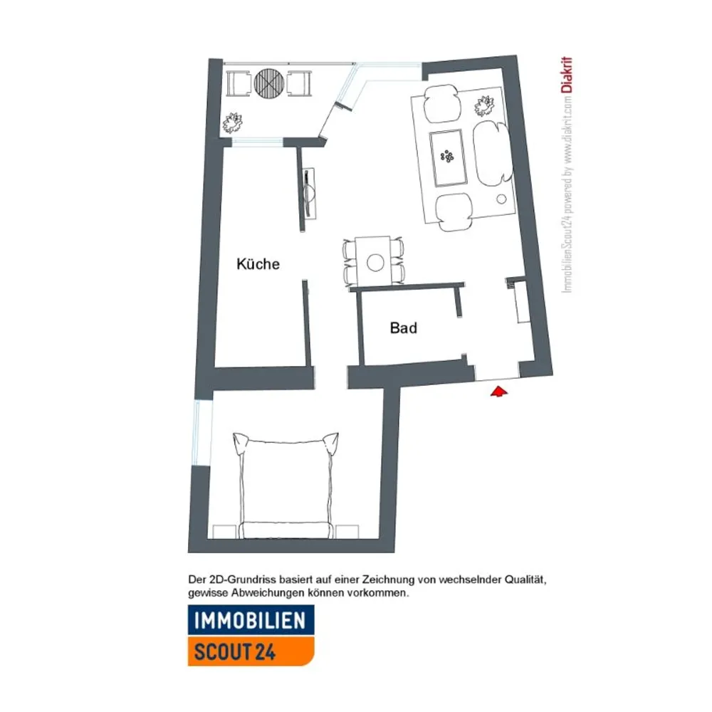 2 Zimmer Wohnung mit 45 m² in Kassel – Bild 4