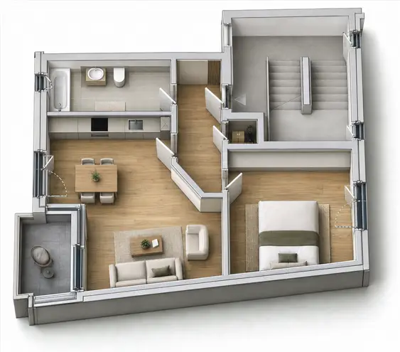2 Zimmer Wohnung mit 52 m² in Frankfurt am Main – Bild 4