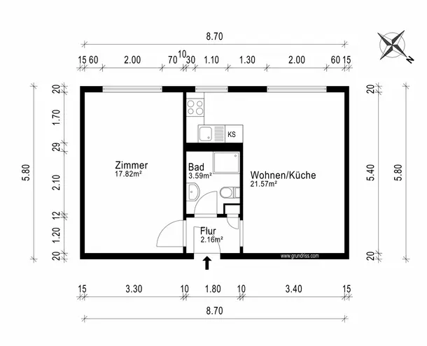 2 Zimmer Wohnung mit 45 m² in Mönchengladbach – Bild 12
