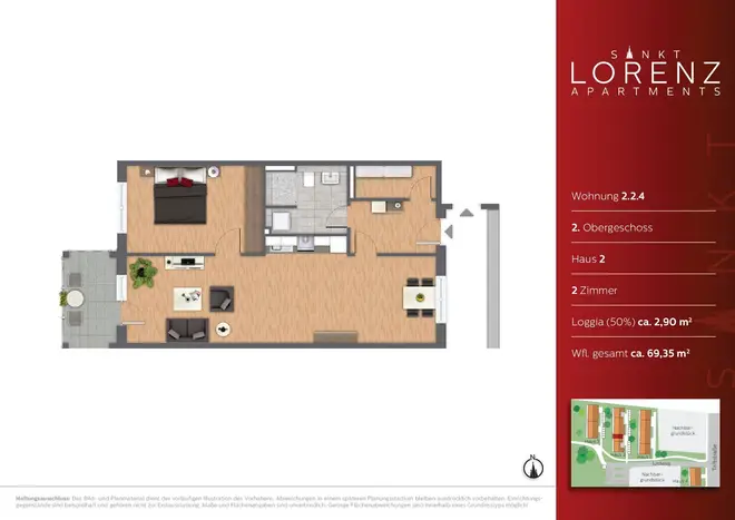 2 Zimmer Wohnung mit 69 m² in Lübeck – Bild 6