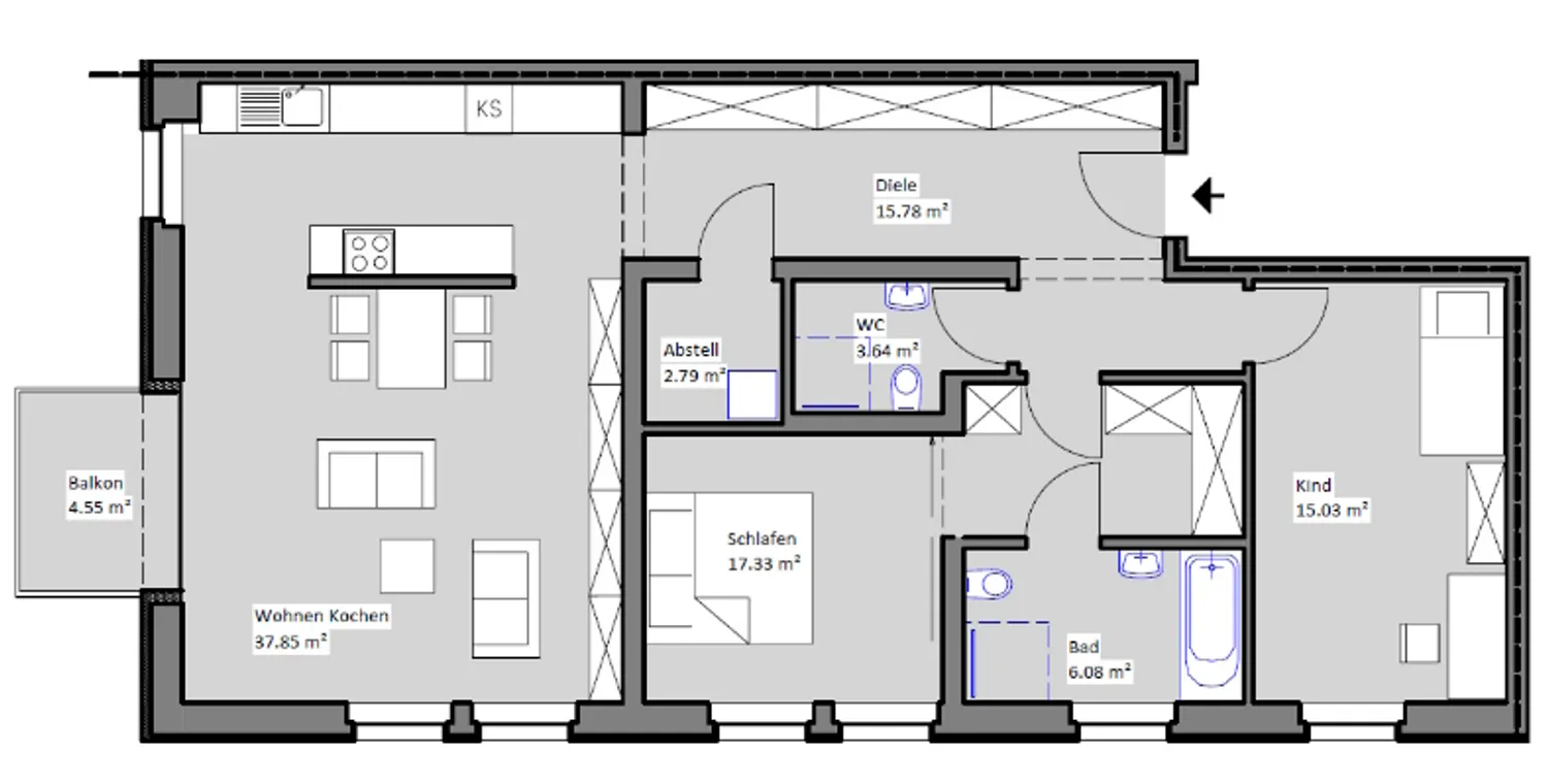3 Zimmer Wohnung mit 101 m² in Gera – Bild 2