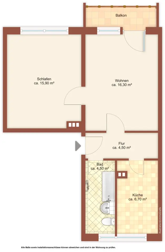 2 Zimmer Wohnung mit 48 m² in Löbau – Bild 5