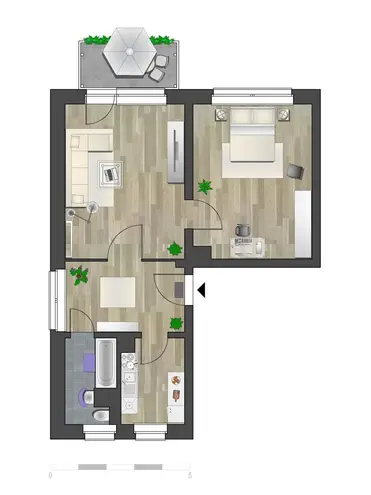 2 Zimmer Wohnung mit 48 m² in Chemnitz – Bild 6