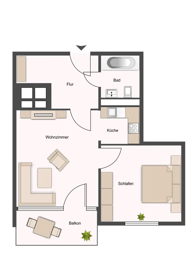 2 Zimmer Wohnung mit 40 m² in Kassel – Bild 4