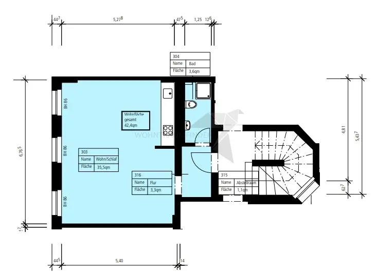Studio mit 42 m² in Zwickau – Bild 7