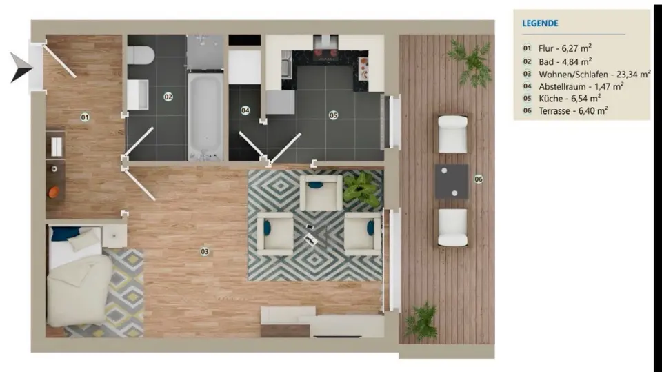 Studio mit 49 m² in Osnabrück – Bild 3