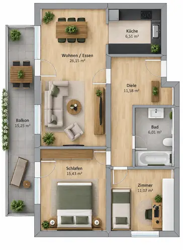 3 Zimmer Wohnung mit 84 m² in Bielefeld – Bild 11