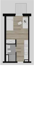 1 Zimmer Wohnung mit 21 m² in Braunschweig – Bild 2