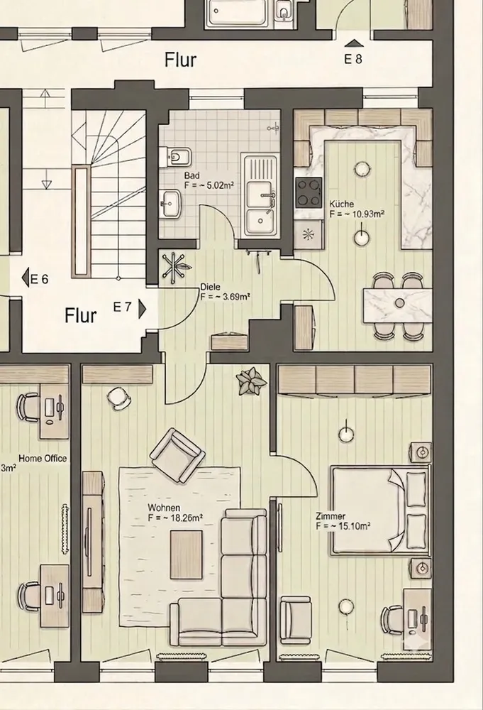 2 Zimmer Wohnung mit 53 m² in Fürth – Bild 5