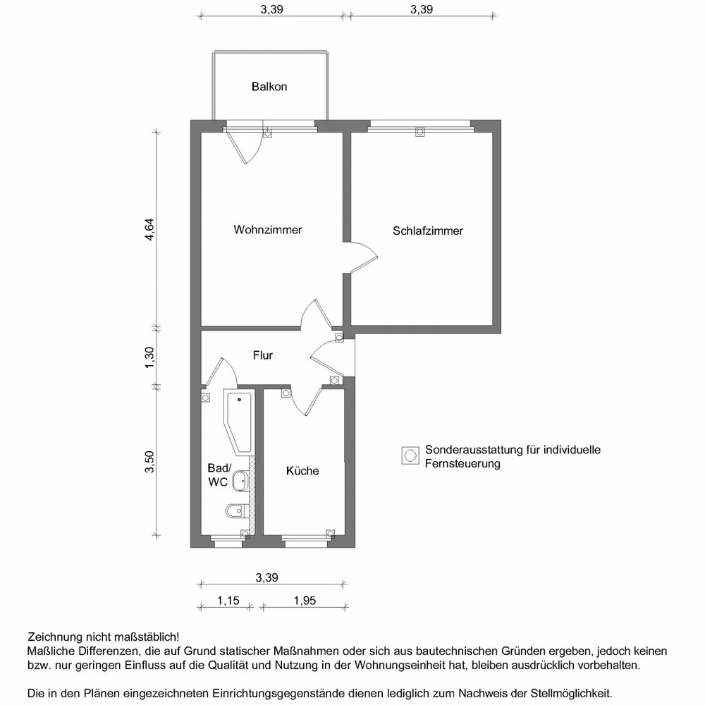 2 Zimmer Wohnung mit 49 m² in Zwickau – Bild 2