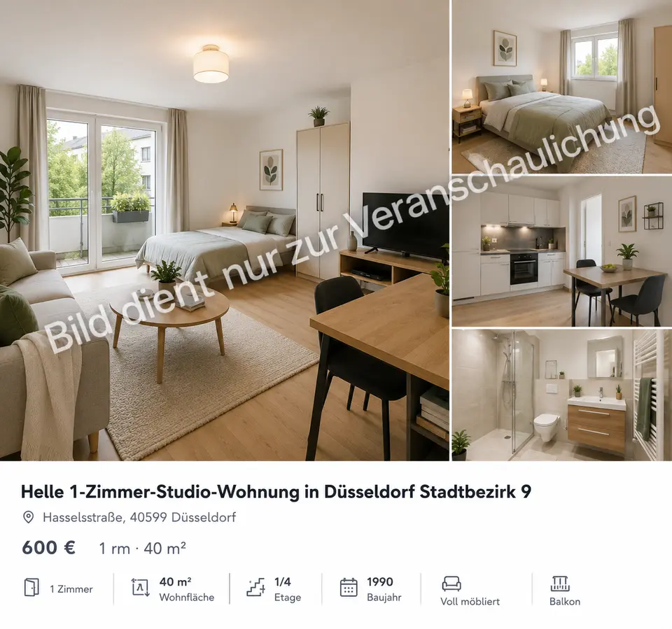 Studio mit 40 m² in Düsseldorf – Bild 3