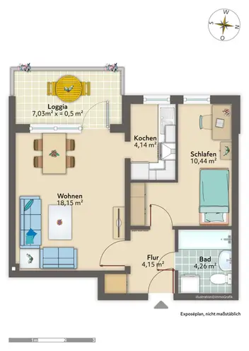 2 Zimmer Wohnung mit 43 m² in Bremen – Bild 7