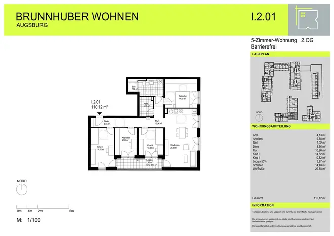 5 Zimmer Wohnung mit 110 m² in Augsburg – Bild 10