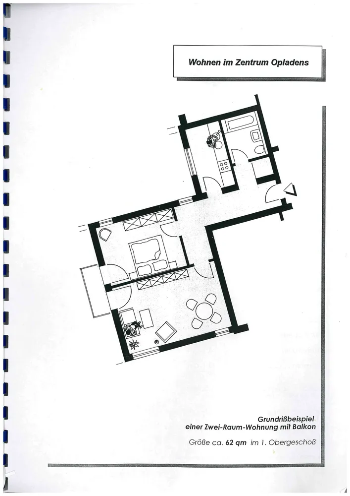 2 Zimmer Wohnung mit 62 m² in Leverkusen – Bild 2
