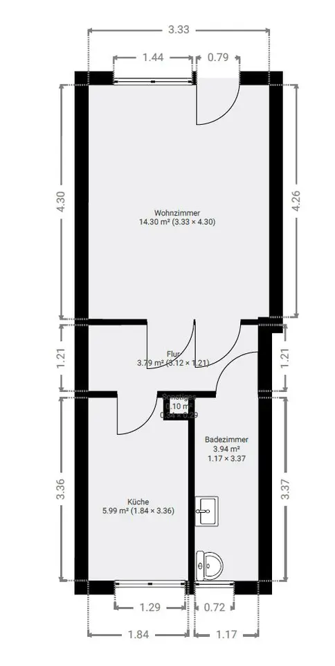 Studio mit 30 m² in Nordhausen – Bild 6