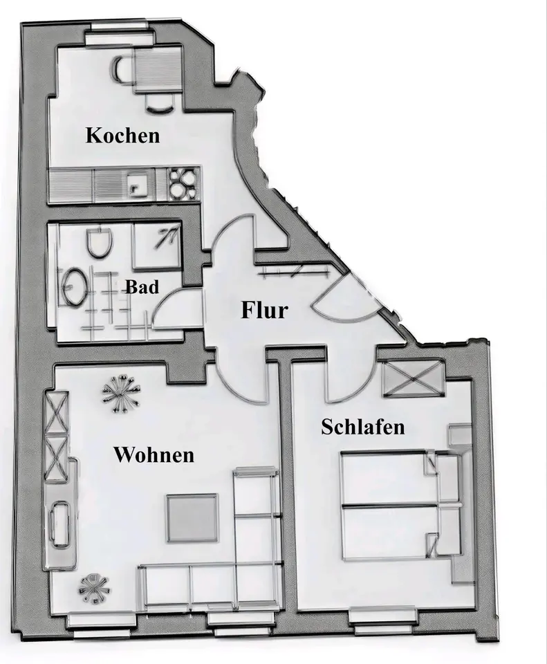 2 Zimmer Wohnung mit 45 m² in Zwickau – Bild 5