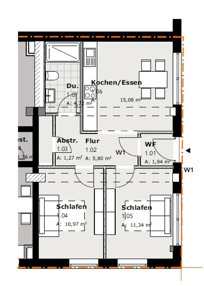2 Zimmer Wohnung mit 51 m² in Münster – Bild 6