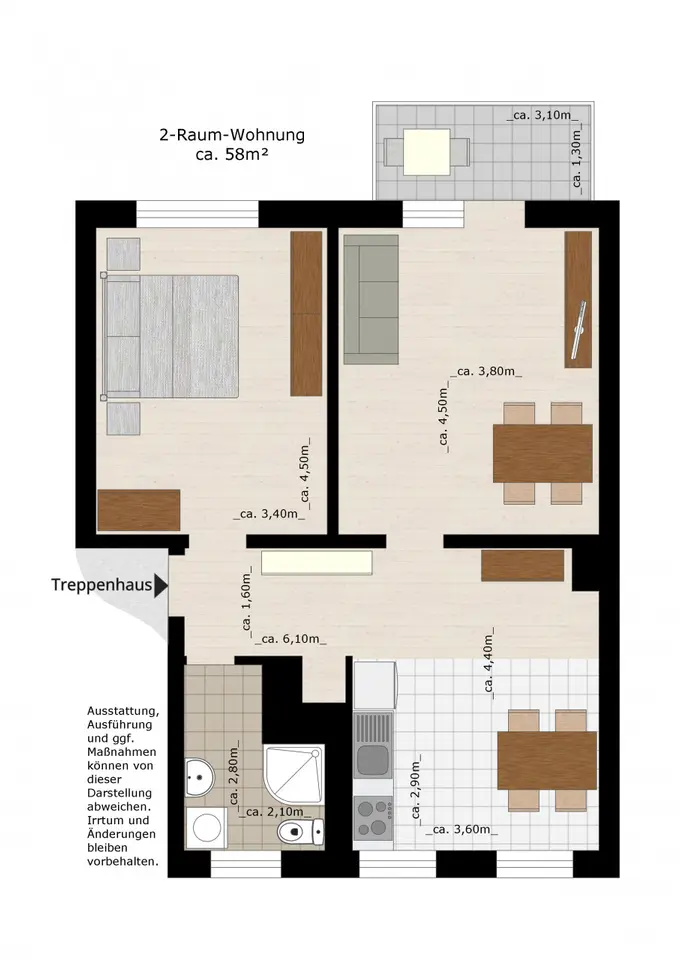 2 Zimmer Wohnung mit 58 m² in Dessau-Roßlau – Bild 6
