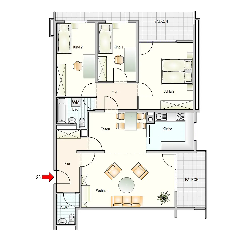 4 Zimmer Wohnung mit 107 m² in Mainz – Bild 4