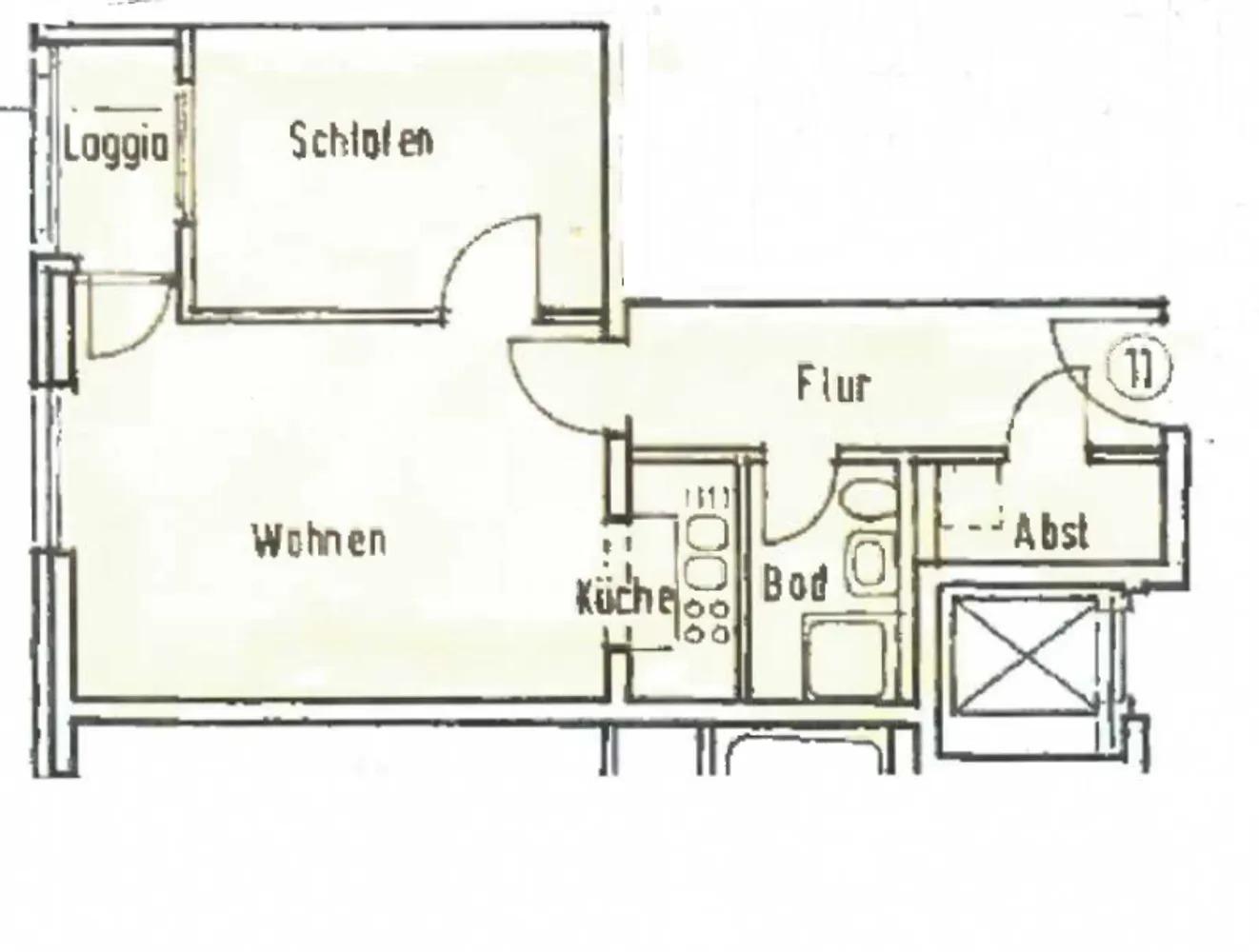 2 Zimmer Wohnung mit 46 m² in Greifswald – Bild 2