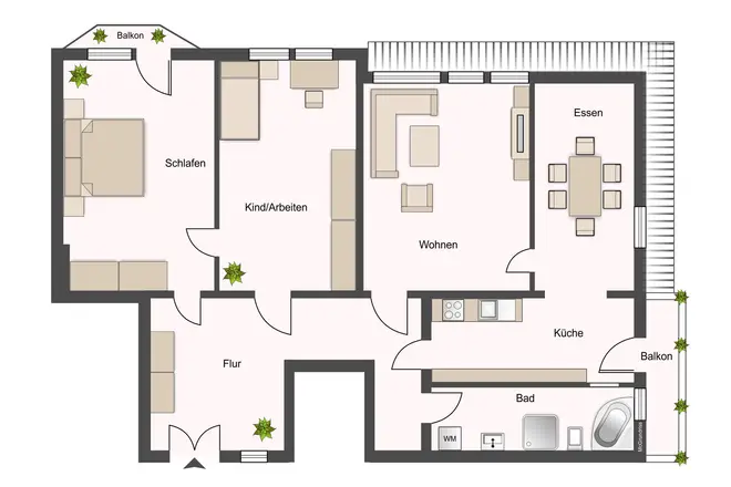 4 Zimmer Wohnung mit 117 m² in Dresden – Bild 2
