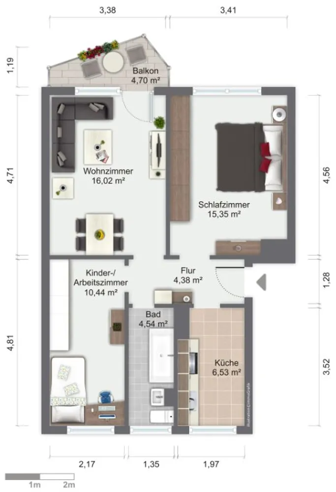 3 Zimmer Wohnung mit 60 m² in Görlitz – Bild 3