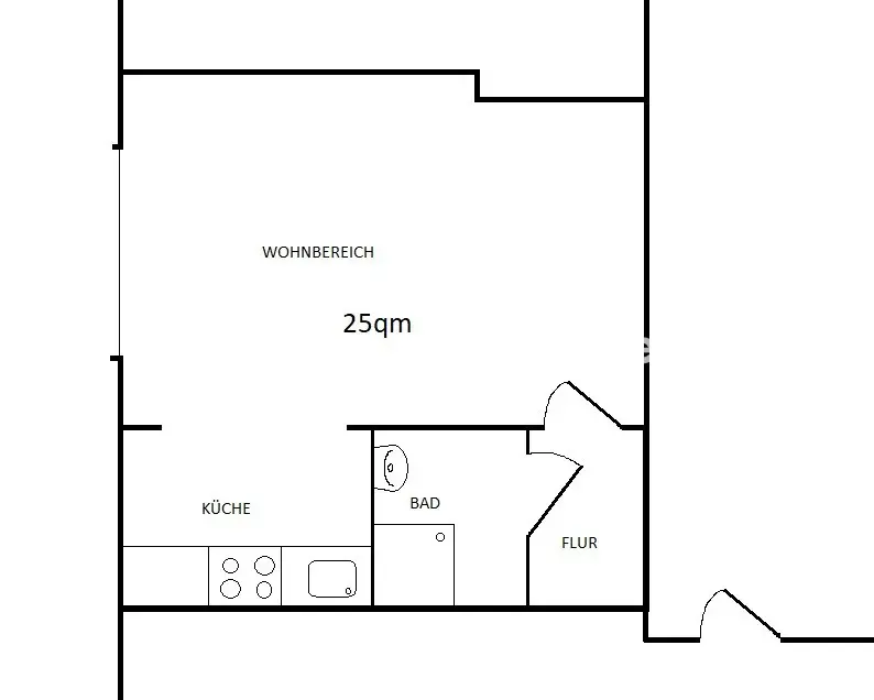 Studio mit 20 m² in Hamburg – Bild 4