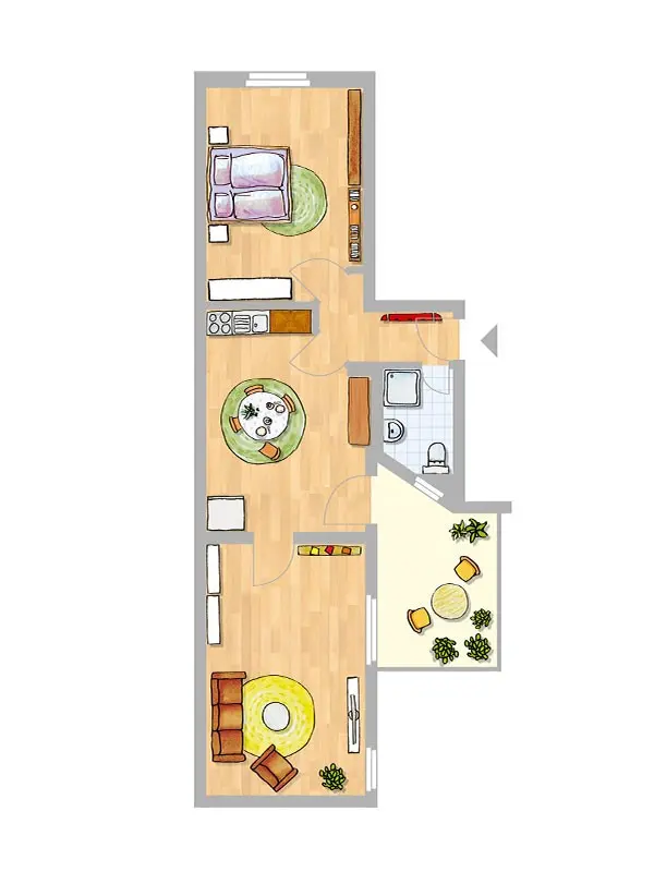 2 Zimmer Wohnung mit 54 m² in Lutherstadt Wittenberg – Bild 5