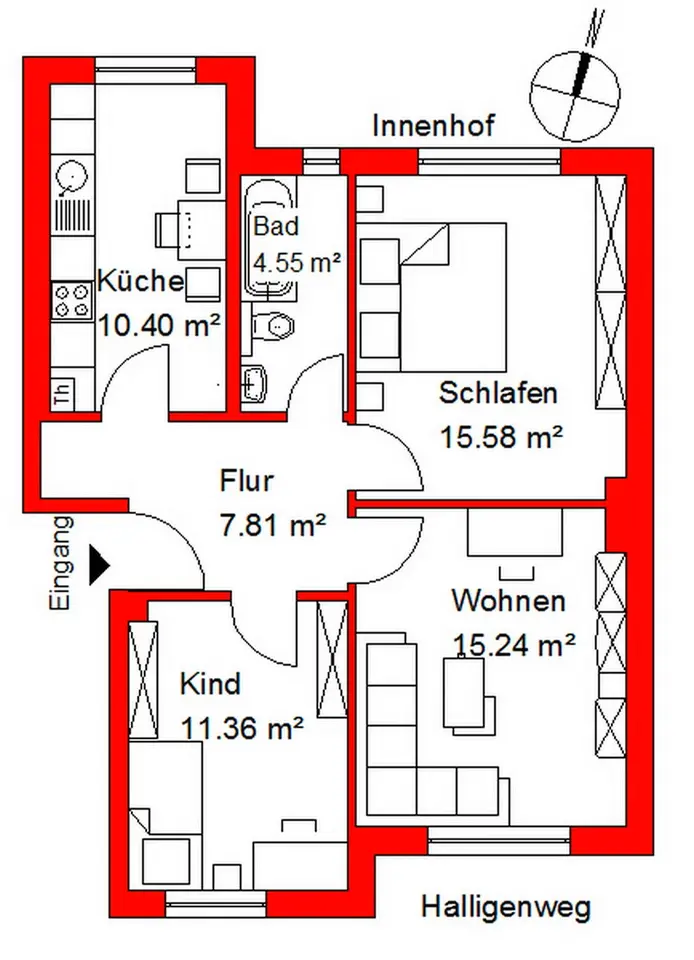 3 Zimmer Wohnung mit 67 m² in Wilhelmshaven – Bild 5