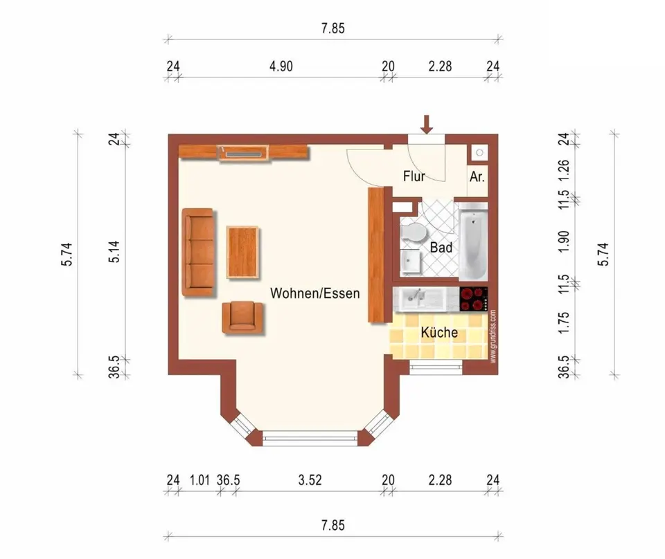 2 Zimmer Wohnung mit 42 m² in Bayreuth – Bild 7