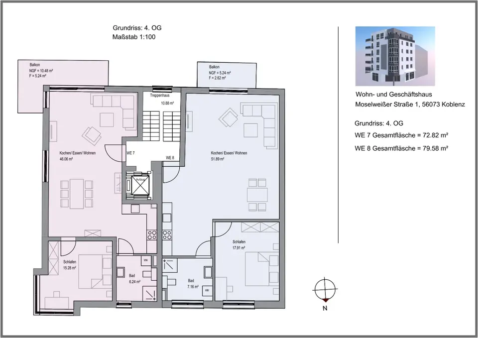 2 Zimmer Wohnung mit 80 m² in Koblenz – Bild 5