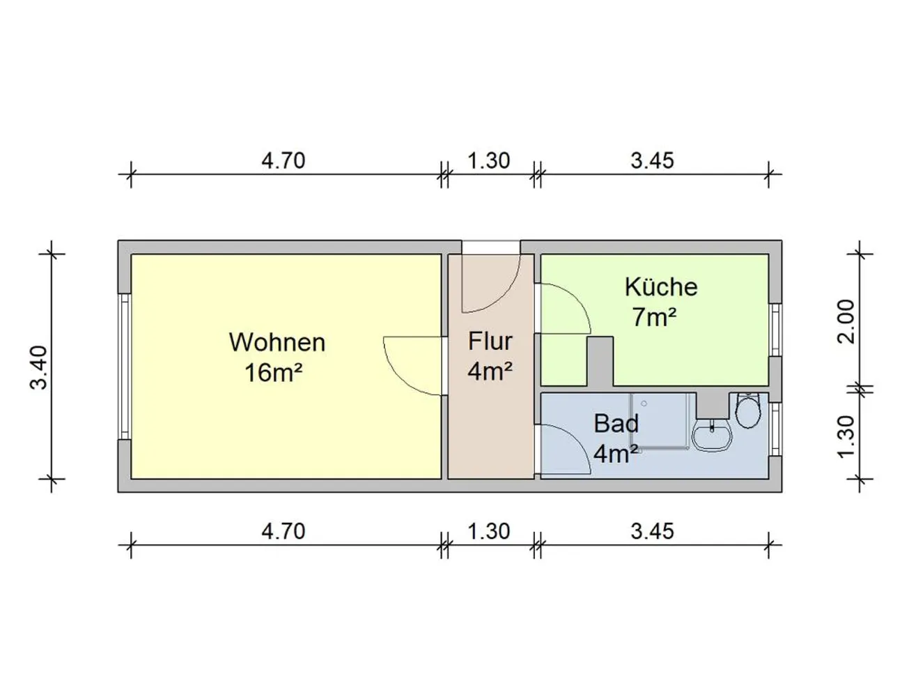 1 Zimmer Wohnung mit 31 m² in Zwickau – Bild 5