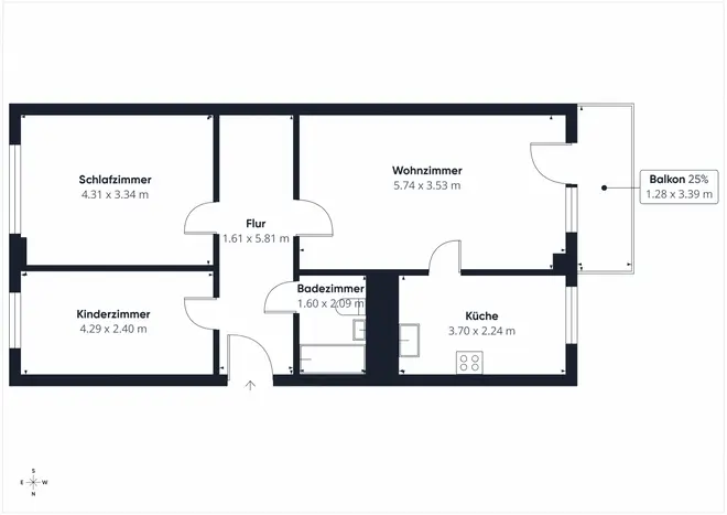 3 Zimmer Wohnung mit 68 m² in Leipzig – Bild 2