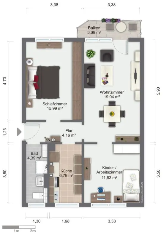 3 Zimmer Wohnung mit 65 m² in Görlitz – Bild 4