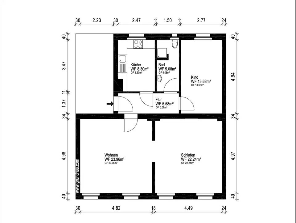 3 Zimmer Wohnung mit 80 m² in Stralsund – Bild 5
