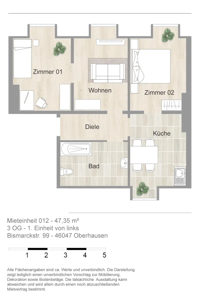 2 Zimmer Wohnung mit 47 m² in Oberhausen – Bild 9