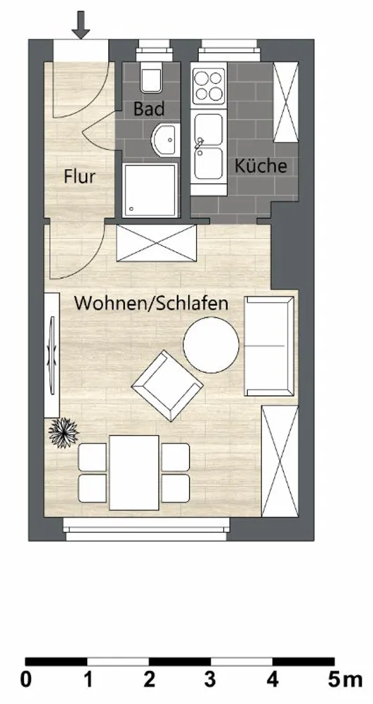 1 Zimmer Wohnung mit 27 m² in Dessau-Roßlau – Bild 8