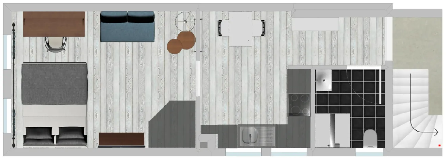 2 Zimmer Wohnung mit 32 m² in Darmstadt – Bild 2