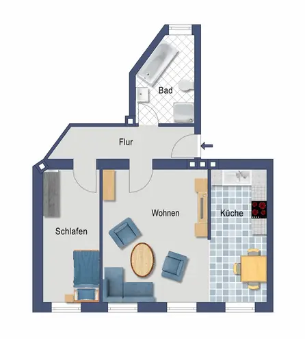 2 Zimmer Wohnung mit 53 m² in Berlin – Bild 8