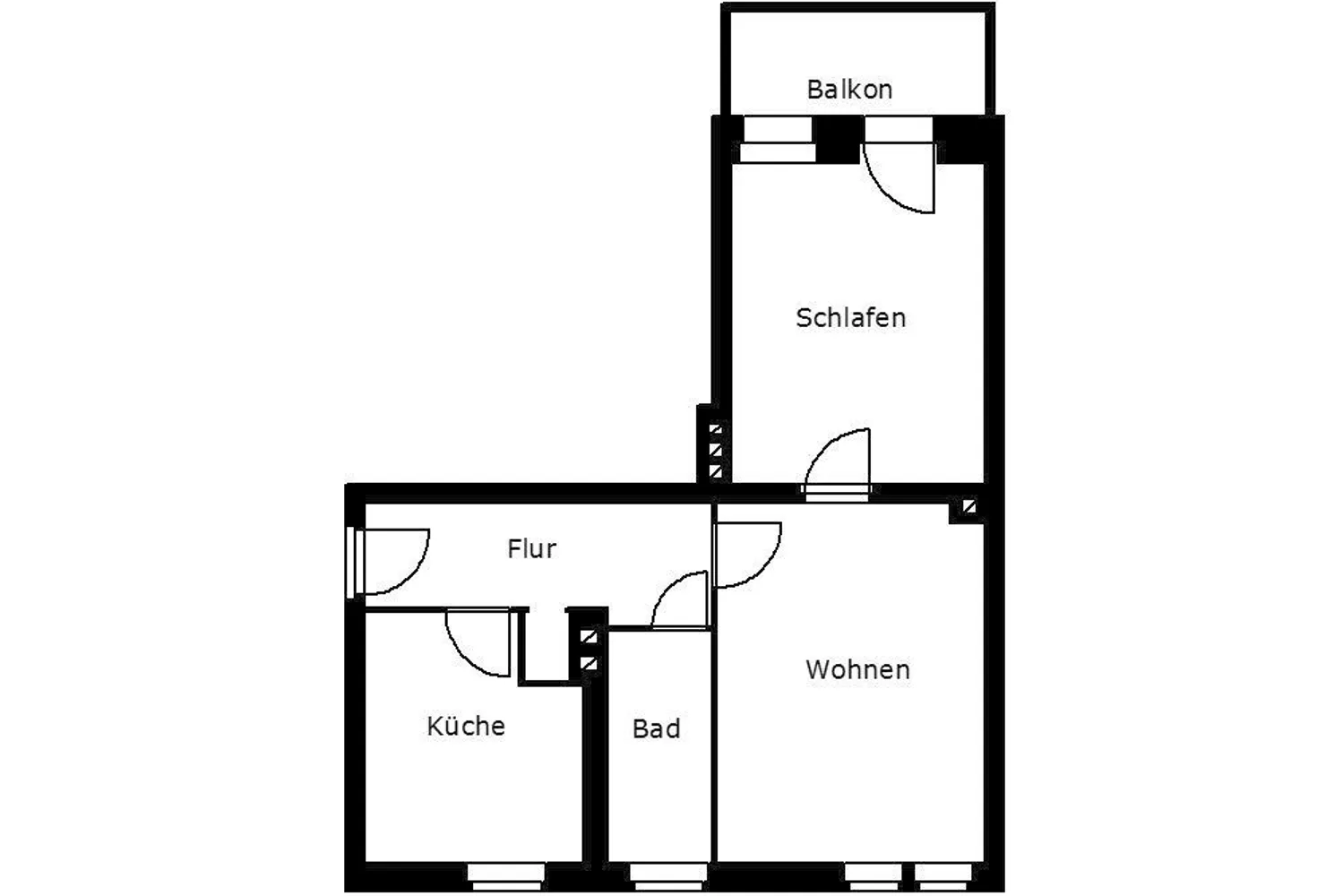 2 Zimmer Wohnung mit 48 m² in Plauen – Bild 2
